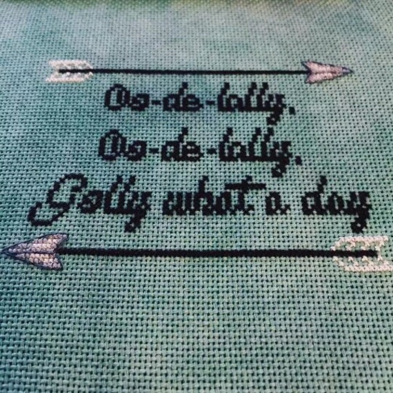 Oo-de-lally Quick Cross Stitch PDF Chart - Quote from Robin Hood