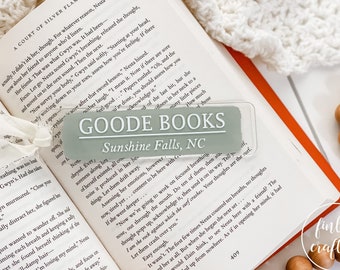 Goode Books Bookmark, Book Lovers Acrylic Bookmark, Custom Bookmark, for Book Lover, Book Club Gift, Gift for Women