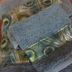 Handmade 3-Piece Deep Teal Bath Towel Set, Machine Washable, 100% Washable