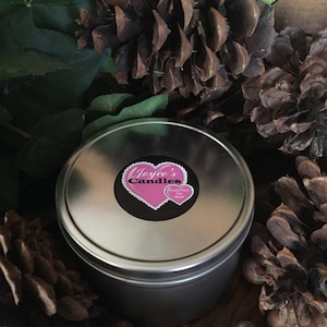 Baby Powder Handmade Hand Poured 16 oz Soy Candle in Metal Tin With Matching Lid