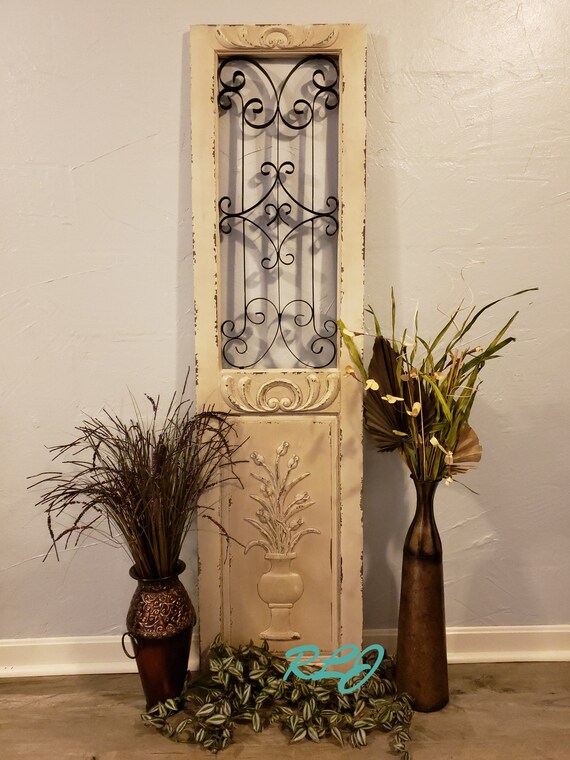 Distressed Shabby Chic Vintage Style Scrolling Wood Metal Etsy