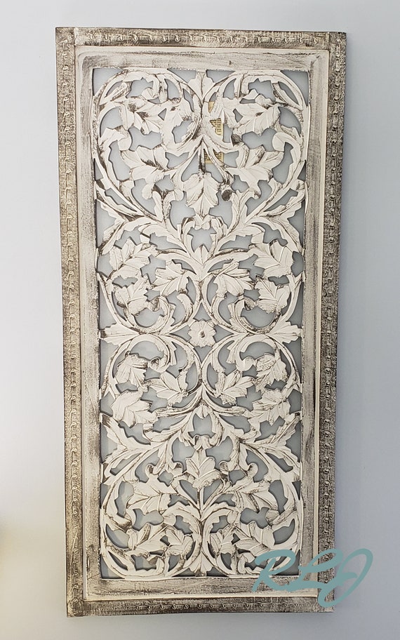 Rustic Tuscan Shabby Chic White Washed Carved Wood Wall Art Panel Plaque Home Decor - Carved Wood Wall Art Panels Rustic Tuscan Shabby Chic White Washed Carved Wood Wall Art Panel Plaque Home Decor - Carved Wood Wall Art Panels