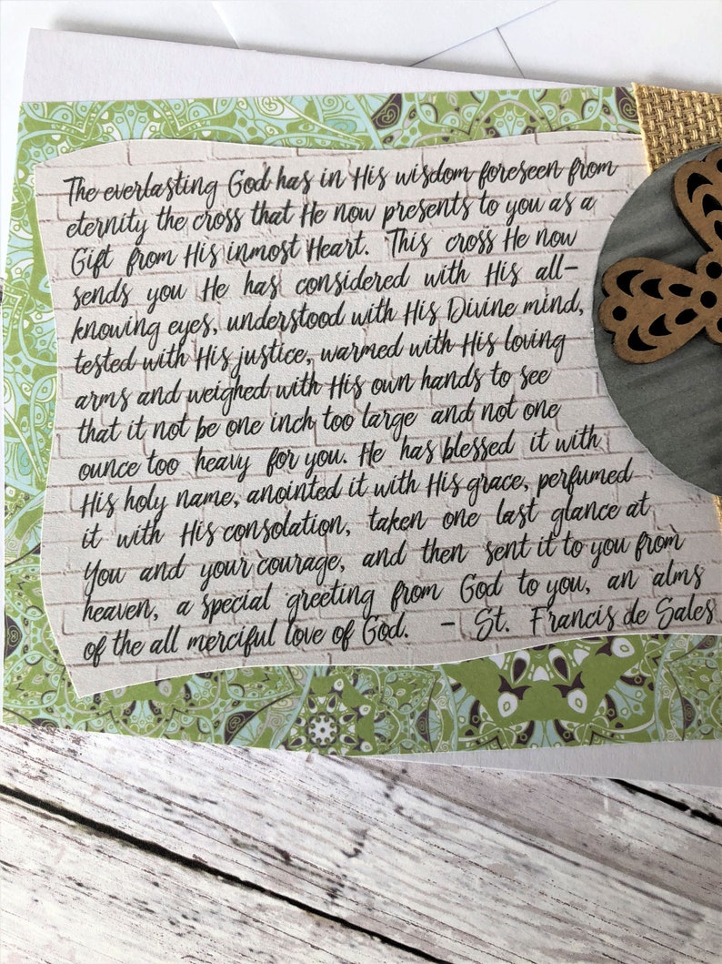 St. Francis de Sales Prayer Catholic Greeting Card Carrying Etsy St. Francis de Sales Prayer Catholic Greeting Card Carrying Etsy