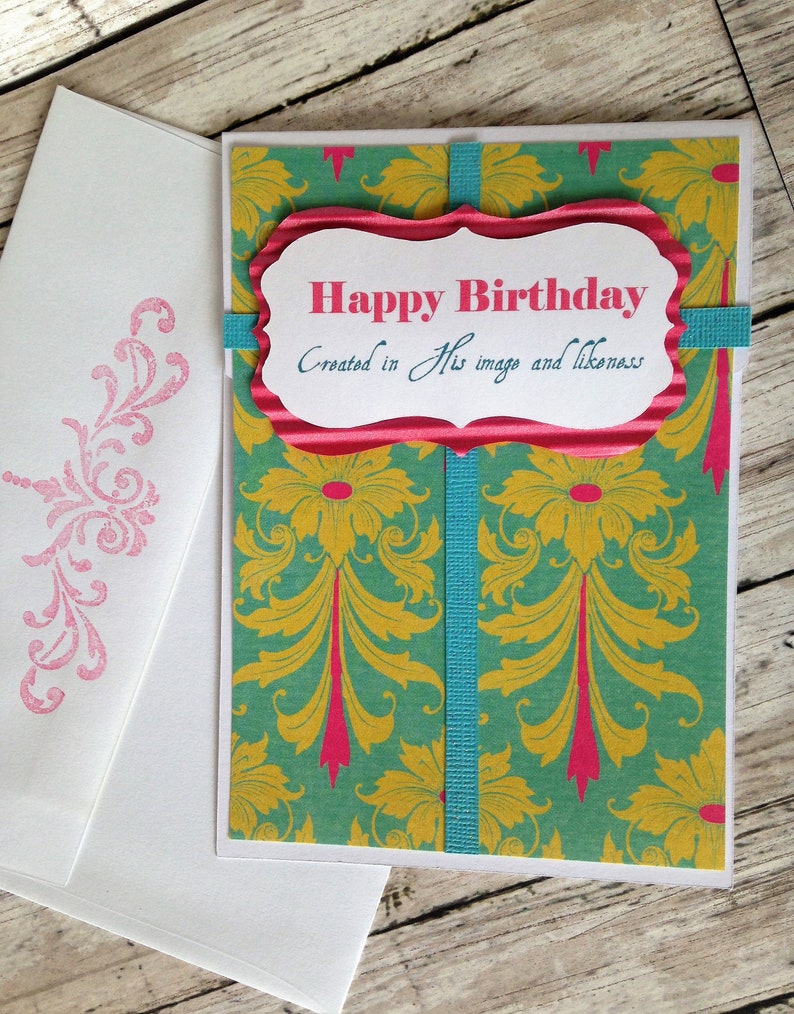 Christian Happy Birthday Card W Scripture Bible Verse For Etsy
