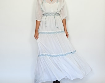 vintage 1970s prairie dress