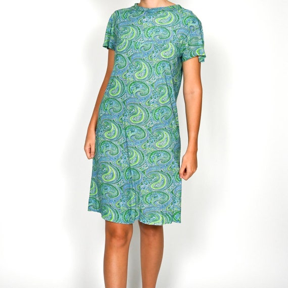 Mock neck trapeze dress sale