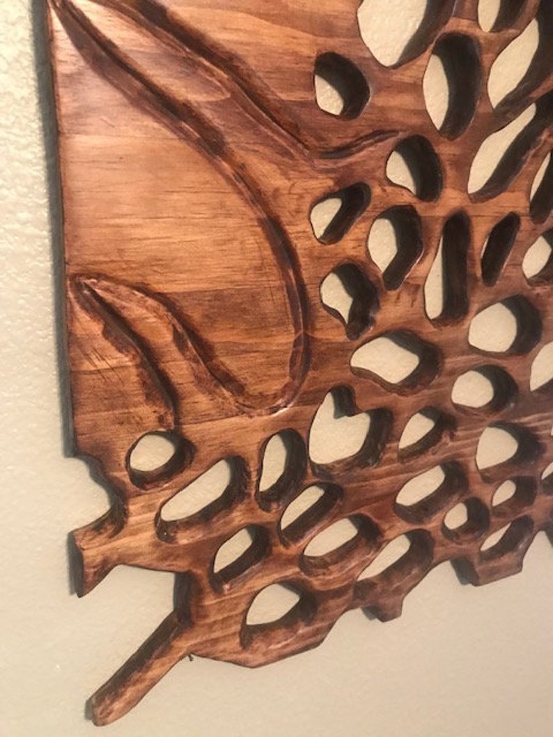 Abstract Wood Wall Art Carving Etsy
