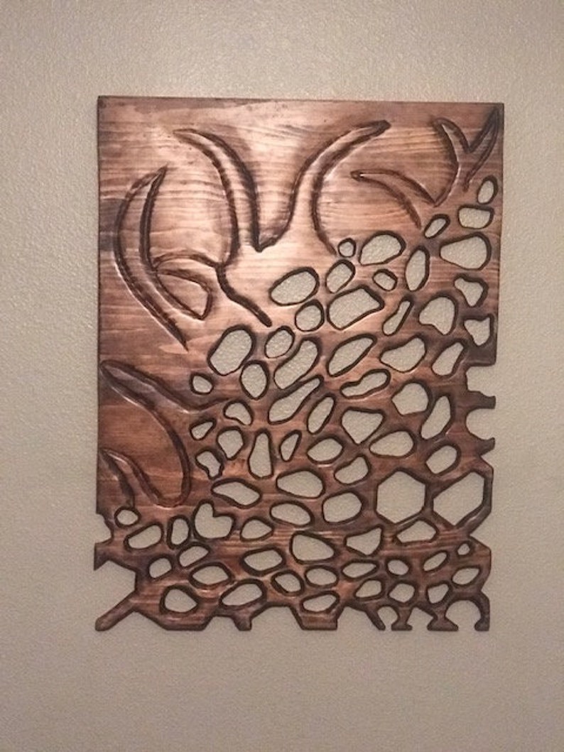 Abstract Wood Wall Art Carving Etsy