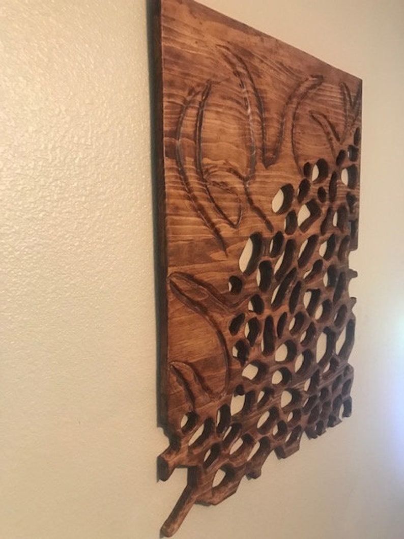 Abstract Wood Wall Art Carving Etsy