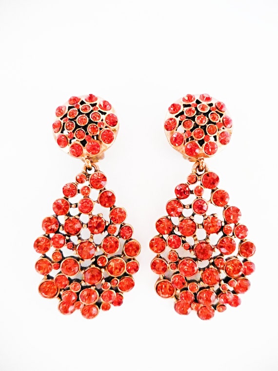 Oscar DE LA RENTA - Authentic orange glass/cristal