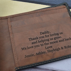 father's day engraved wallet