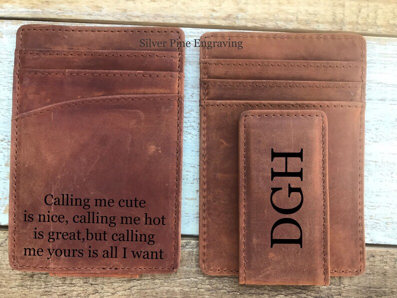 Boyfriend Gift Gifts For Him Personalized Mens Leather Money Etsy - image 0