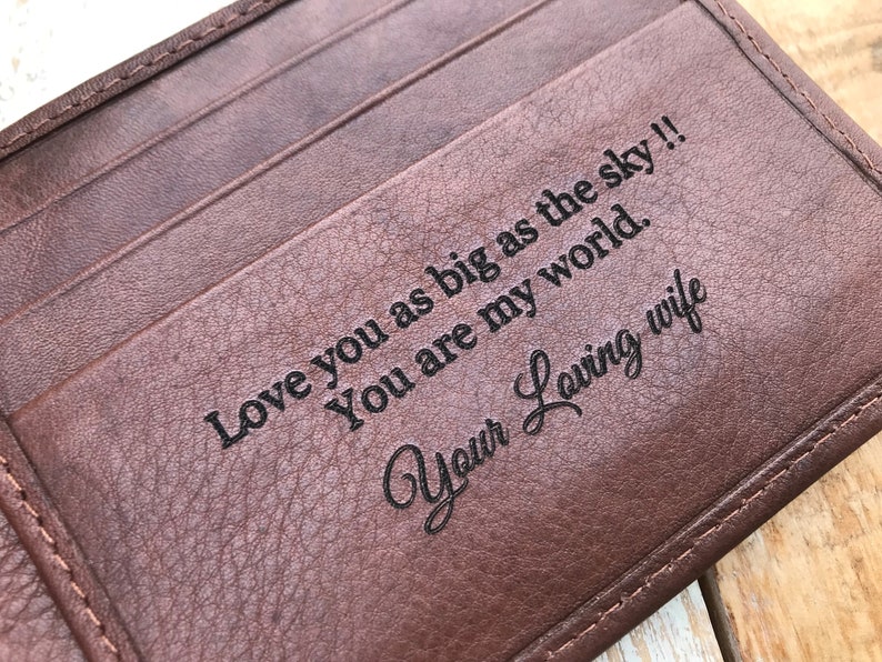 Personalized Wallet Gift For Husband Engraved Anniversary Etsy