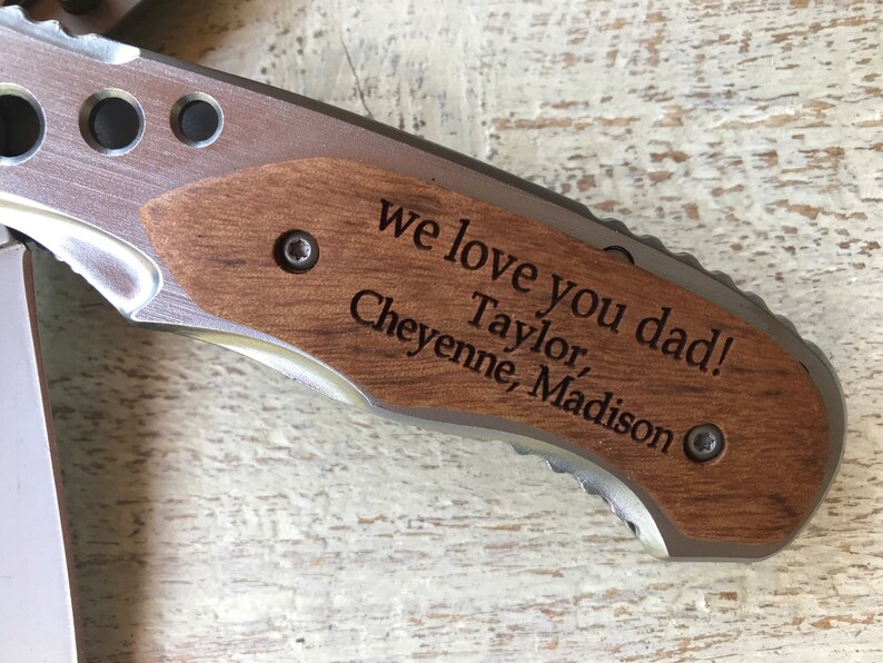 Personalized Pocket Knife Fathers Day Gift For Dad Etsy