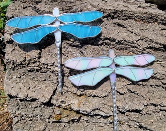 Stained Glass Dragonfly Suncatcher, Handmade Window Decor