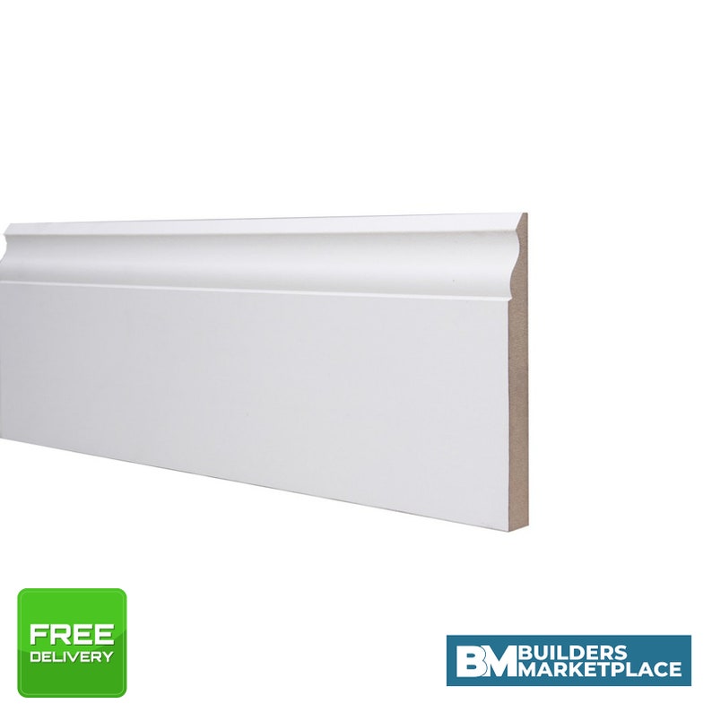 MDF Skirting Board Ogee Architrave Wooden Primed White Skirting Board