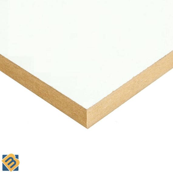 White Hardboard MDF, 1 side (1/8 in x 4 ft x 8 ft)