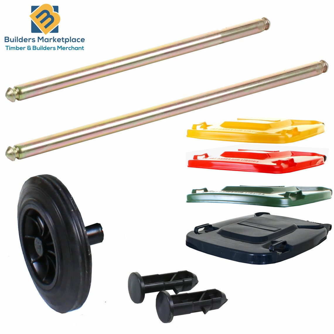 Replacement Wheelie Bin Accessories Bin Lid Axles Pins Wheel Etsy