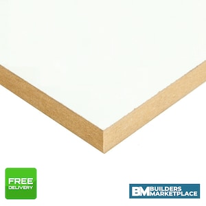 White Melamine Board White MDF Board White MDF Sheets 12mm 15mm 18mm 610 mm x 300 mm (2ft x 1ft)