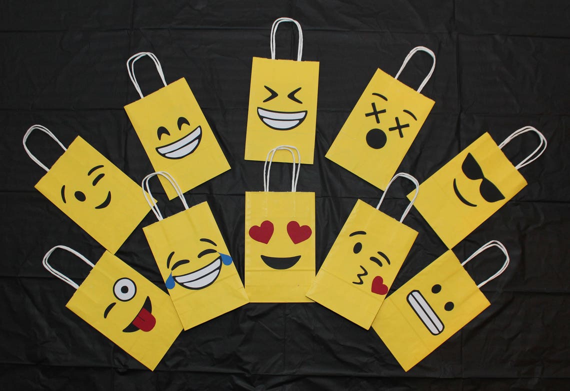 Emoji Goodie Bags/emoji Goody Bags/emoji Favor Bags/emoji Etsy