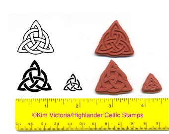 Triquetra Rubber Stamp, Trinity Rubber Stamp, Celtic Knot Rubber Stamp, Christian, Ancient, set of 3 Rubber Stamps #378