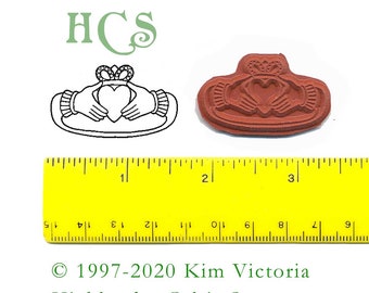 Claddagh Ring Rubber Stamp: Irish Wedding, Friendship Design