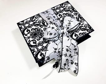 Journal Handmade Black & White Writing: Elegant Tactile