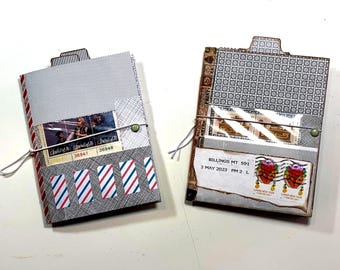 Postage Stamp Junk Mail Journals: writing, glue book