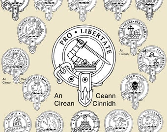 Scottish Clan Crest Badge Rubber Stamp: Anderson to MacDuff