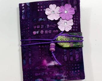 Purple Paper Bag Junk Journal: writing, scrapbooking, art, glue book