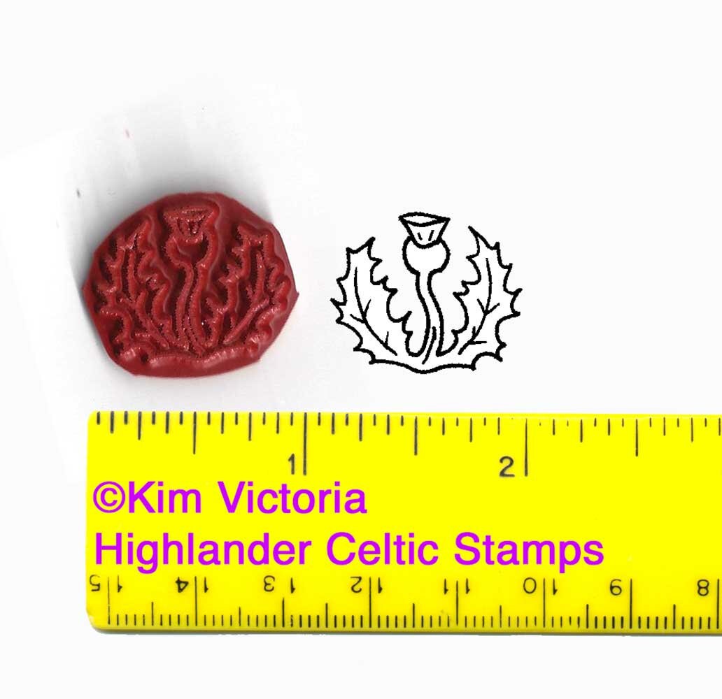 Scottish Thistle Sprout Unmounted Rubber Stamp 332 Flower of Etsy