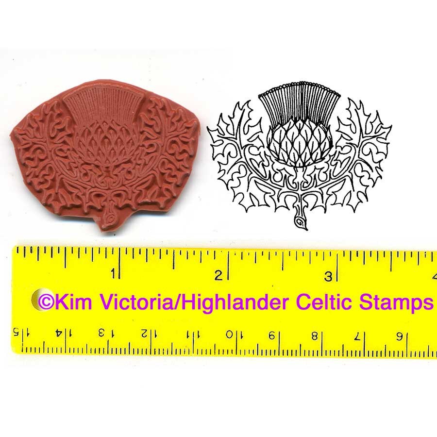 Thistle Classic Scottish Rubber Stamp 128 and Mini 010 Etsy