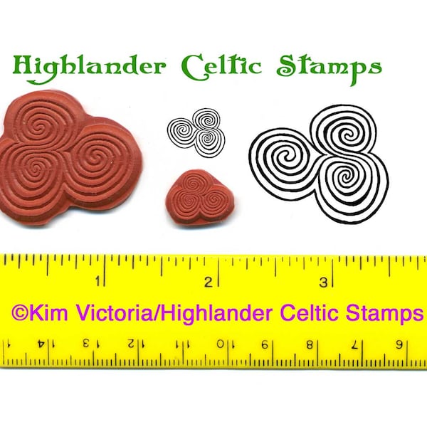 Newgrange Spiral Rubber Stamp, Ireland, megalithic, triskele, Irish, winter solstice, 2 Rubber Stamps #306, #018