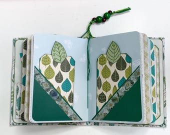 Green Leaves Handmade Creative Writing or Field Notes Journa