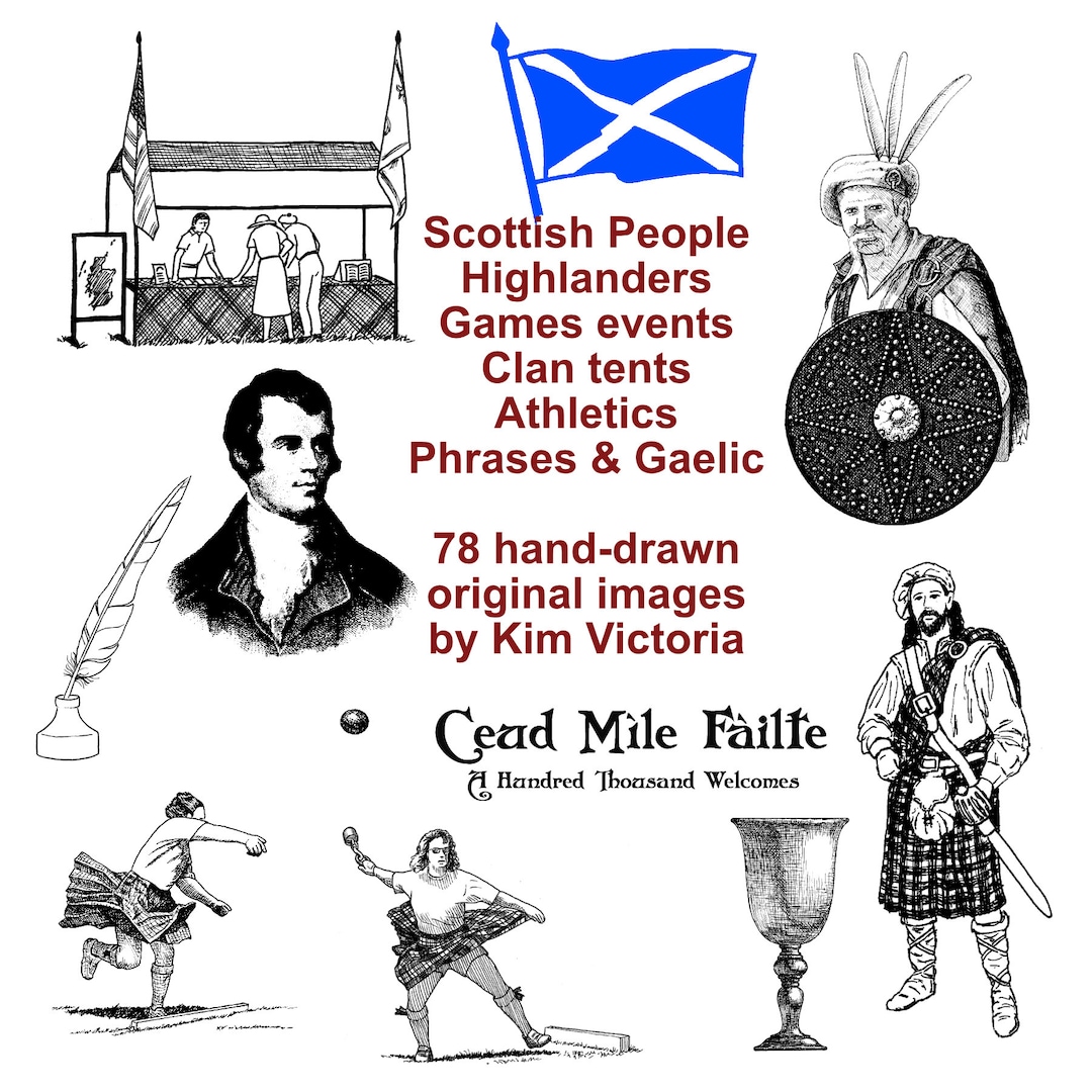 Scottish Highlanders Printables, Highland Games, Athletics, Gaelic Phrases, Scotland 78 Hand ...