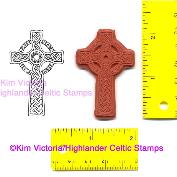 Celtic Cross Rubber Stamp, Christian Easter  #233, Ireland, Scotland, Jesus, Good Friday