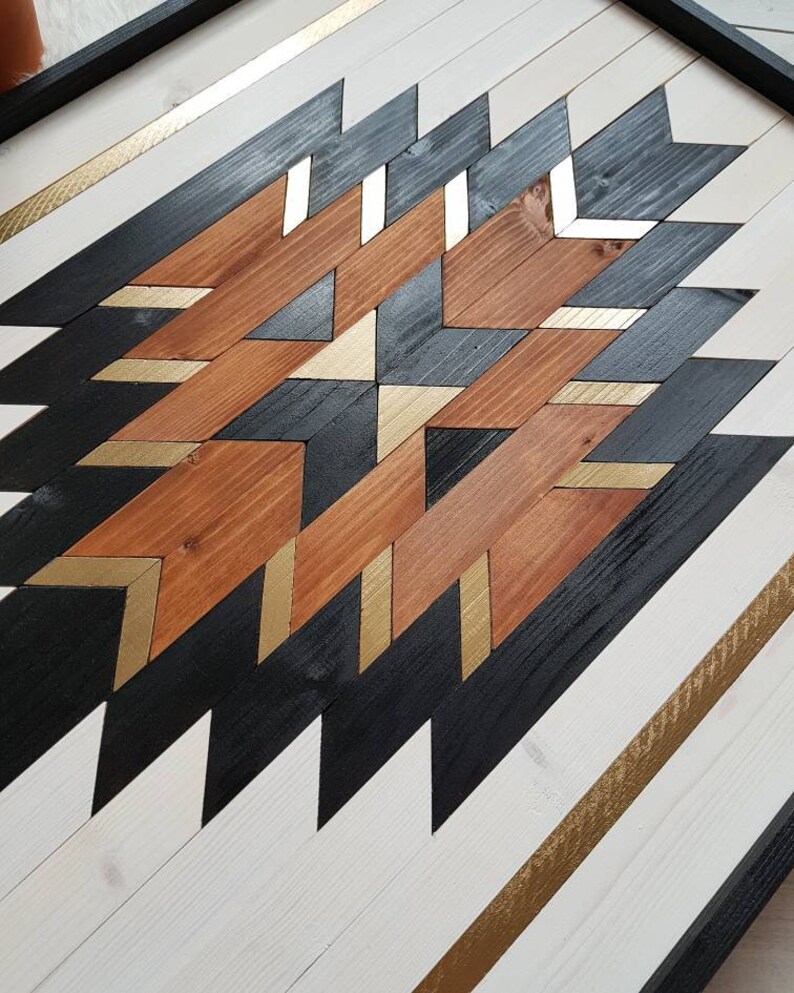 AztecBoho ArtTribal Wood Aztec Wood Wood Wall Art Boho Etsy