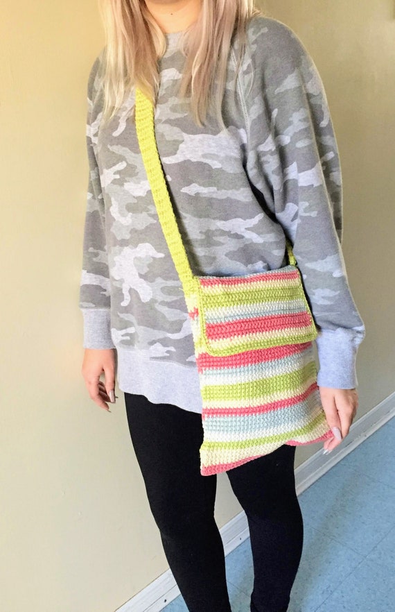 Crochet Messenger Bag | Macrame Purse | Macrame Cr