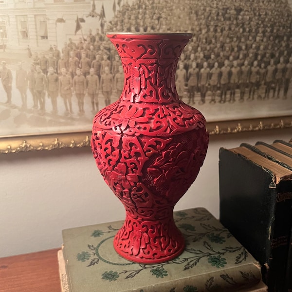 Cinnabar Vase Etsy