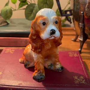 Midcentury Porcelain Spaniel Dog Figure