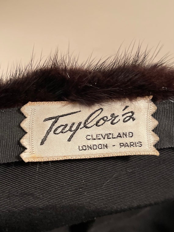 Midcentury Mink Fur Pillbox Hat: 1940s/1950s - image 5