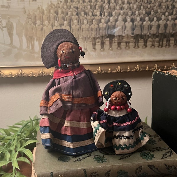 Early Vintage Handmade Seminole Tribe Palmetto Doll: Native American Made