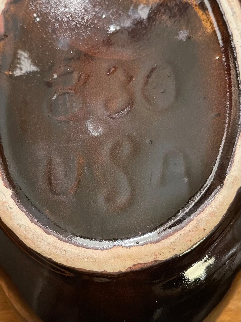 Vintage Retro USA Pottery Brown Drip Glaze Duck Decoy Planter Etsy