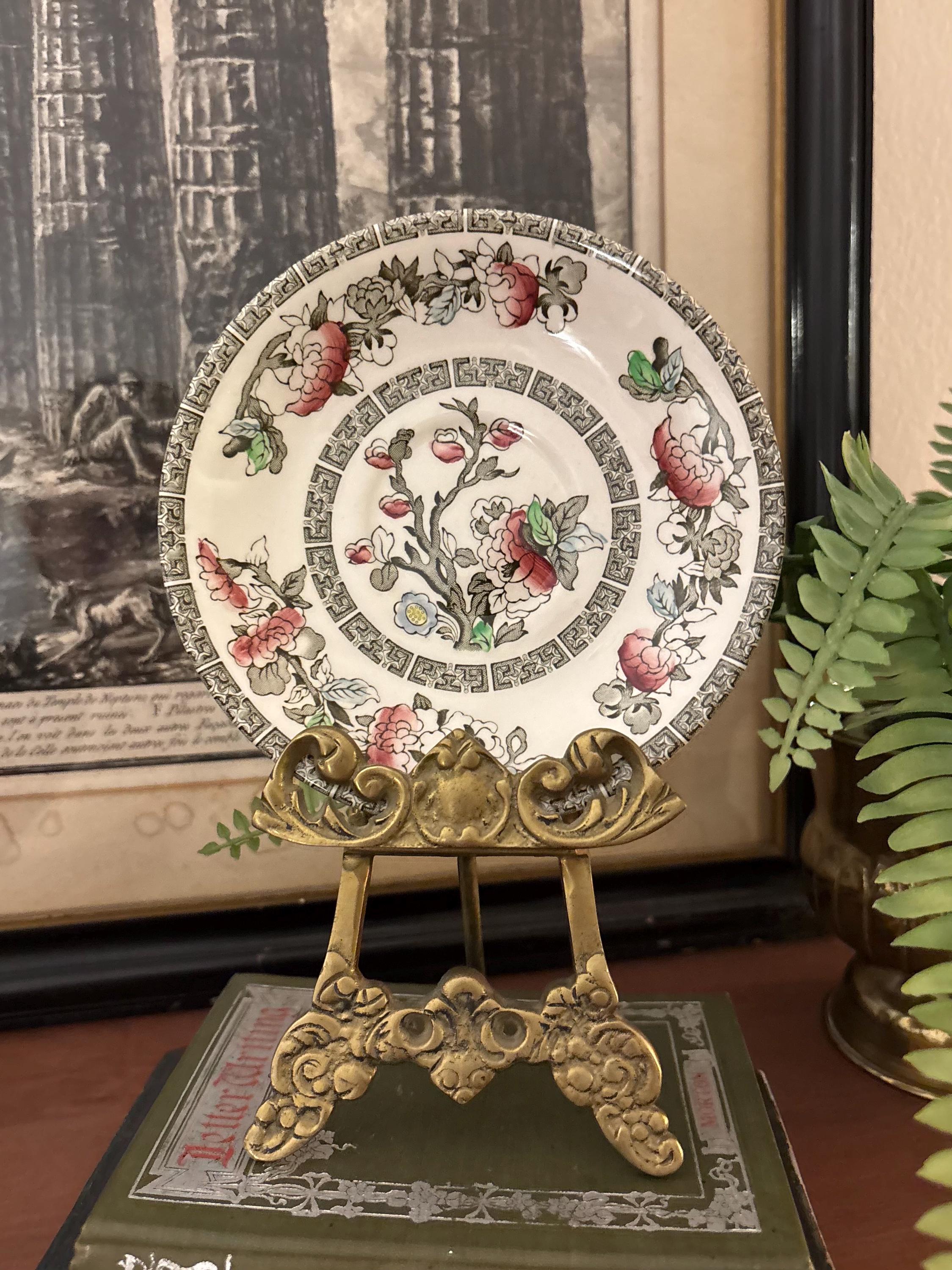 Antique Johnson Brothers “indian Tree” Pattern Transferware Saucer: Ca ...