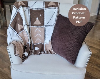 Tunisian Crochet Baby Blanket Pattern: Wild One Afghan (PDF Pattern)