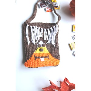 Candy Corn Crochet Halloween Bag Pattern pdf instant digital download, crochet pattern pdf, halloween crochet pattern, tunisian crochet image 9