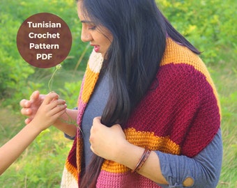 Easy crochet shawl pattern, womens scarf pattern, crochet wrap pattern, boho crochet shawl with fringe, crochet patterns for women