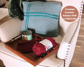 Tunisian Crochet Pillow Pattern: Beginner-Friendly Cozy Zen (PDF Pattern)