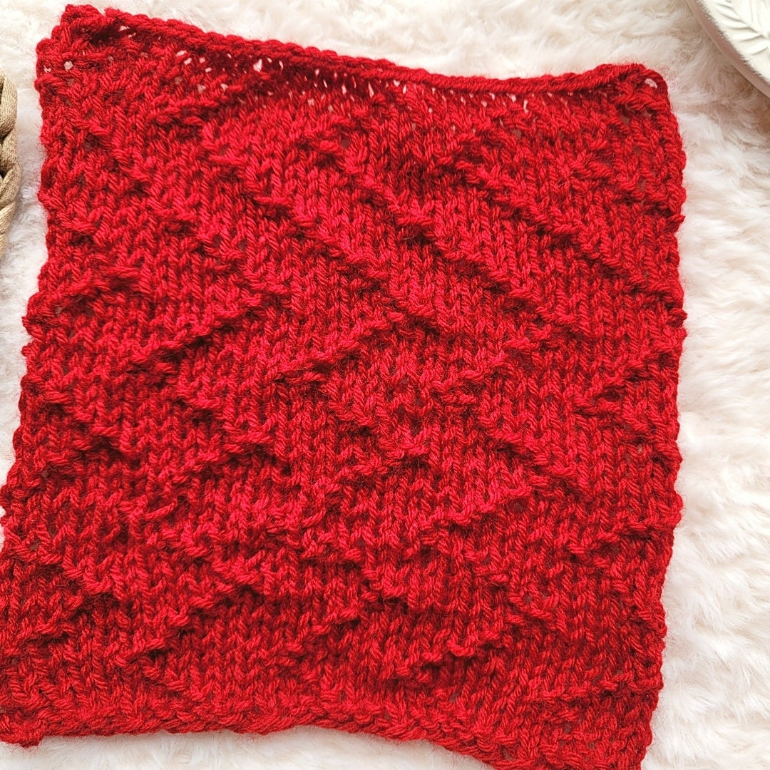 Knit Square Blanket Square Knit Stitch Knitted Blanket Etsy