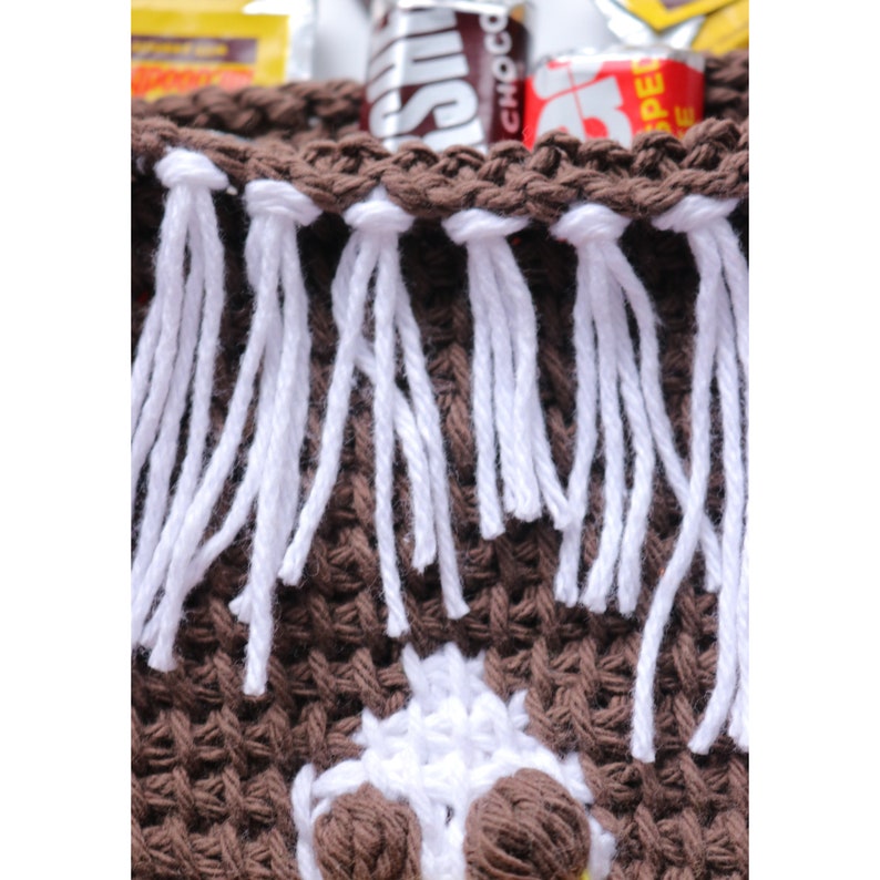 Candy Corn Crochet Halloween Bag Pattern pdf instant digital download, crochet pattern pdf, halloween crochet pattern, tunisian crochet image 4